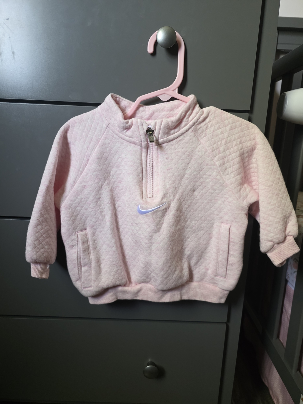 Nike Kids Pink Quilted Hoodie And Jogger Pants